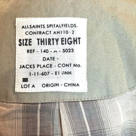 🔥🔥 AllSaints Spitalfields Co. LTD Double Breasted Trench Coat Size M US 38 EU - Picture 10 of 16